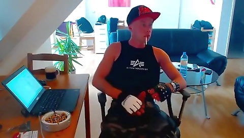 Sexy young girl fucks with a big dildo