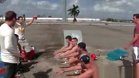 Horny blonde fucking with two black dicks