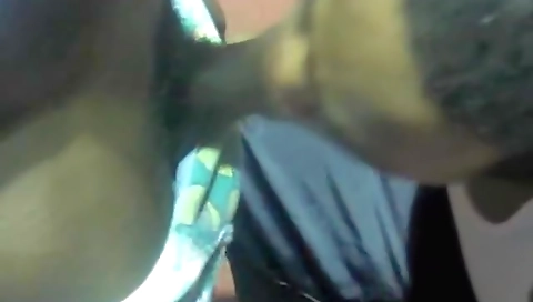 Cheating brunette takes two cocks