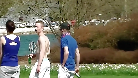 Sporty girl's ass fucking with a dildo