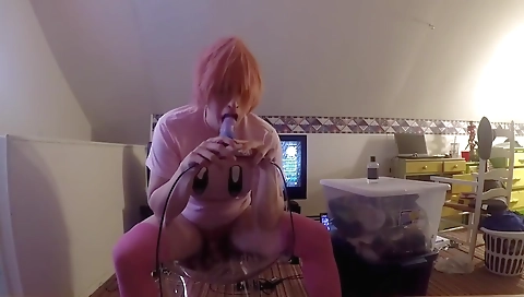 Shemal straps alonturabfy her ass and pussy milky realjamvr