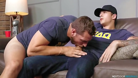 Sexy blonde's best friend