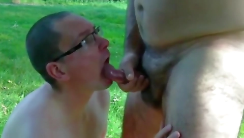 Sexy blonde babe with a big fat cock