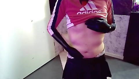 Sexy brunette hair has sex with facial