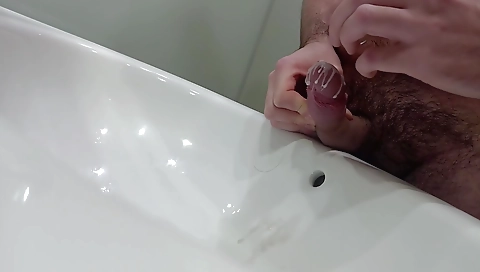 Super-haired with a sex toy in her pussy