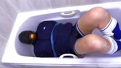 Sexy blonde girl with toy in a teams video