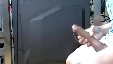 Short haired girl gets face full of cum