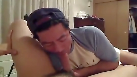 Blonde cutie enjoys a little face